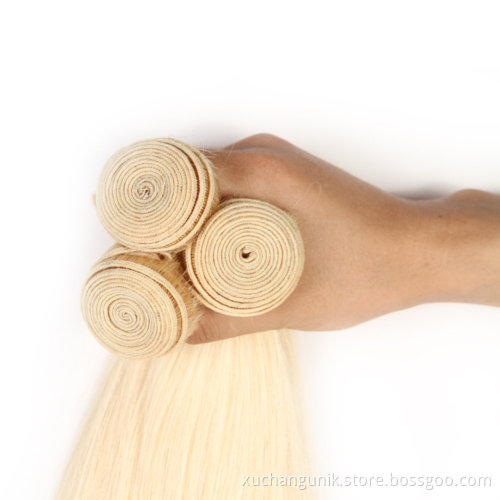 Wholesale 613 Cuticle Aligned Virgin Hair,Russian Blonde Virgin Human Hair Bundles With Closure Free Sample Human Hair Extension